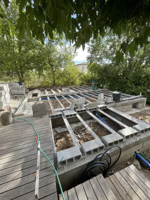 Construction d’un garage - plancher 