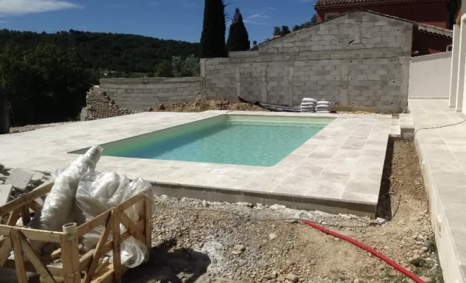 Piscine,Riez, Maçonnerie Da Silva Pedro