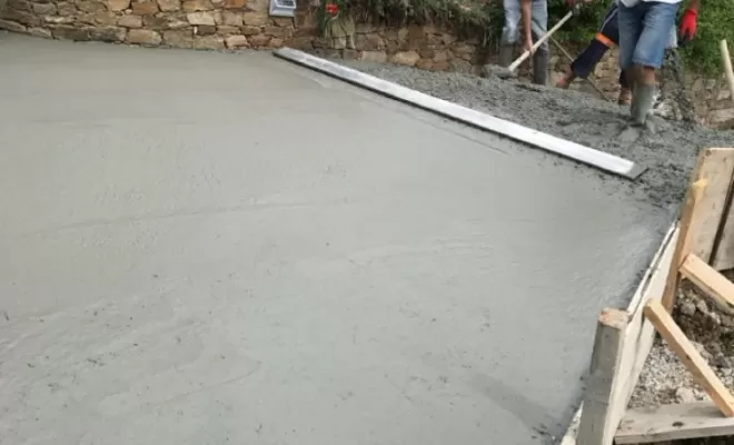 Béton tiré de niveau 